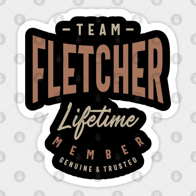 Team Fletcher Lifetime Member Personalized Name Sticker by cidolopez